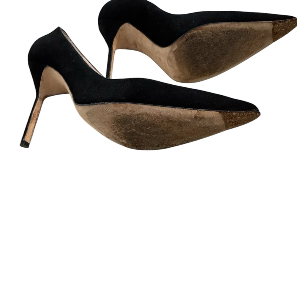 MANOLO BLAHNIK BB 105mm Black Suede Pumps Size 5.5 - Picture 5 of 9